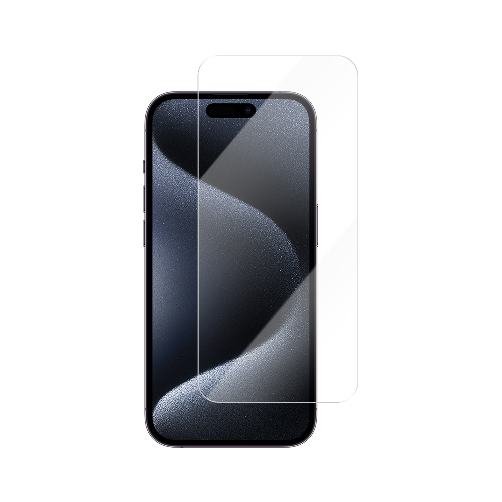 "Vmax" grūdintas stiklas 2,5D Normal Clear Glass, skirtas "iPhone 15 Pro 6,1"