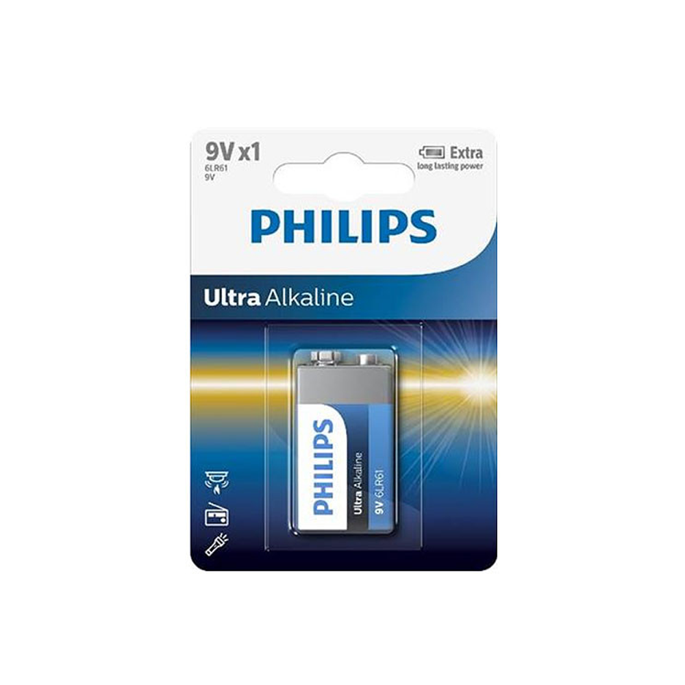 Baterija PHILIPS 6LR61 9V Ultra Alkaline