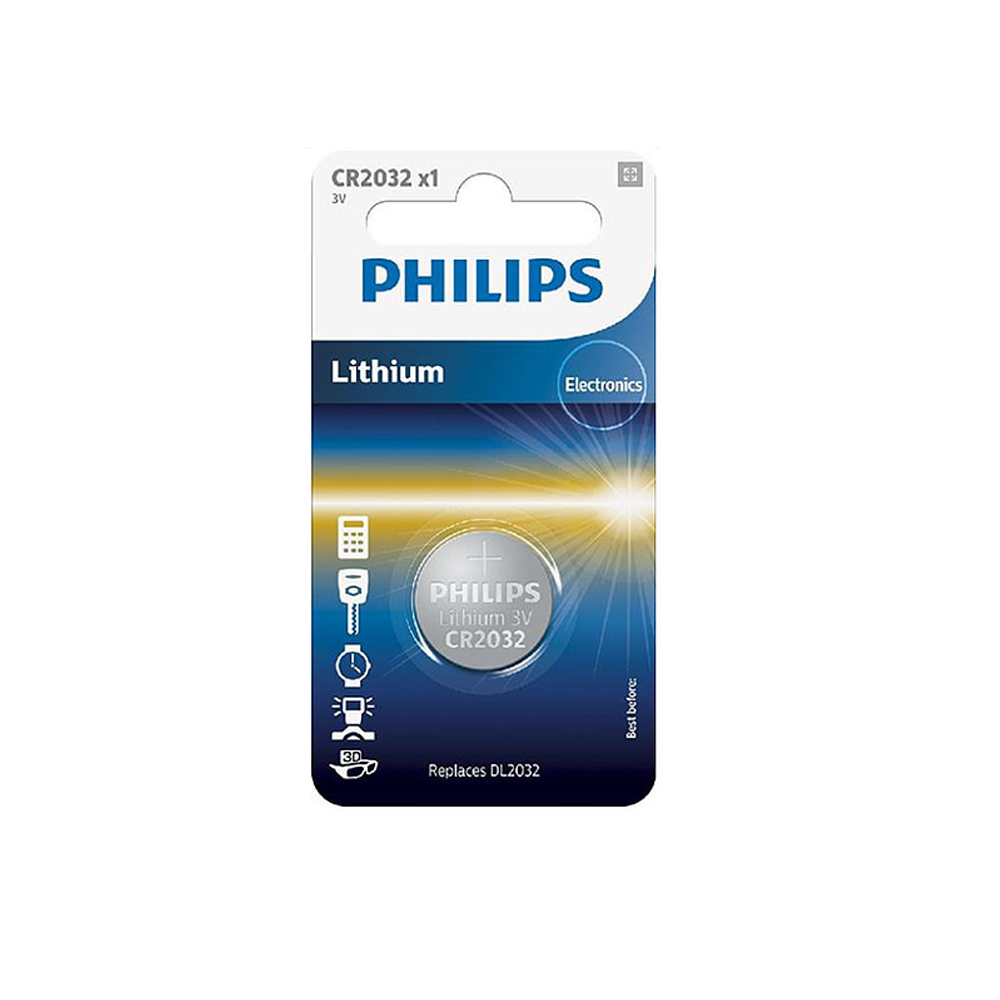 PHILIPS CR2032 ličio baterija 1 vnt.