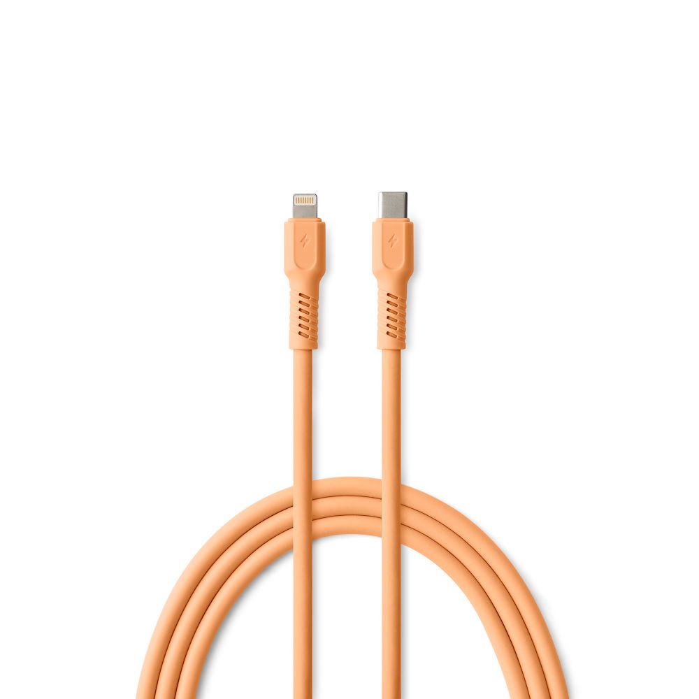 COLORUM laidas USB-C - Lightning 1,8m 2,4A CK12-CL-14 x persikinis Fuzz