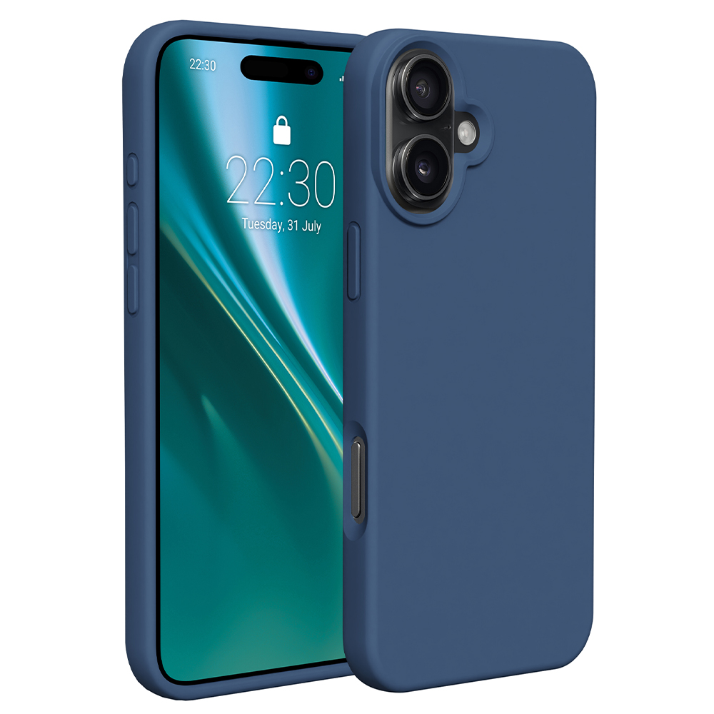 "Etteri" silikoninis dėklas "iPhone 16 Plus" 6,7" tamsiai mėlynas