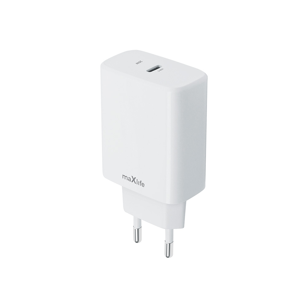 "Maxlife MXTC-10-20C PD QC įkroviklis 1x USB-C 20W, baltas