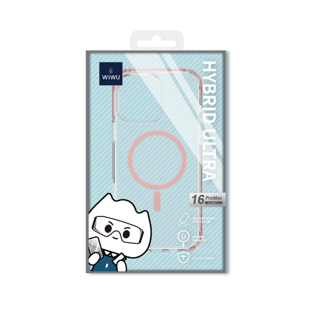 WIWU Hybrid Ultra dėklas iPhone 16 6,1" rožinis HCC-203