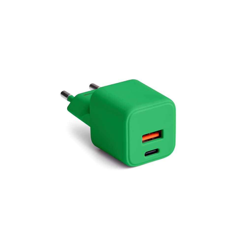 COLORUM wall įkroviklis USB-A + USB-C PD 30W CLS30-AC-04 xGreen
