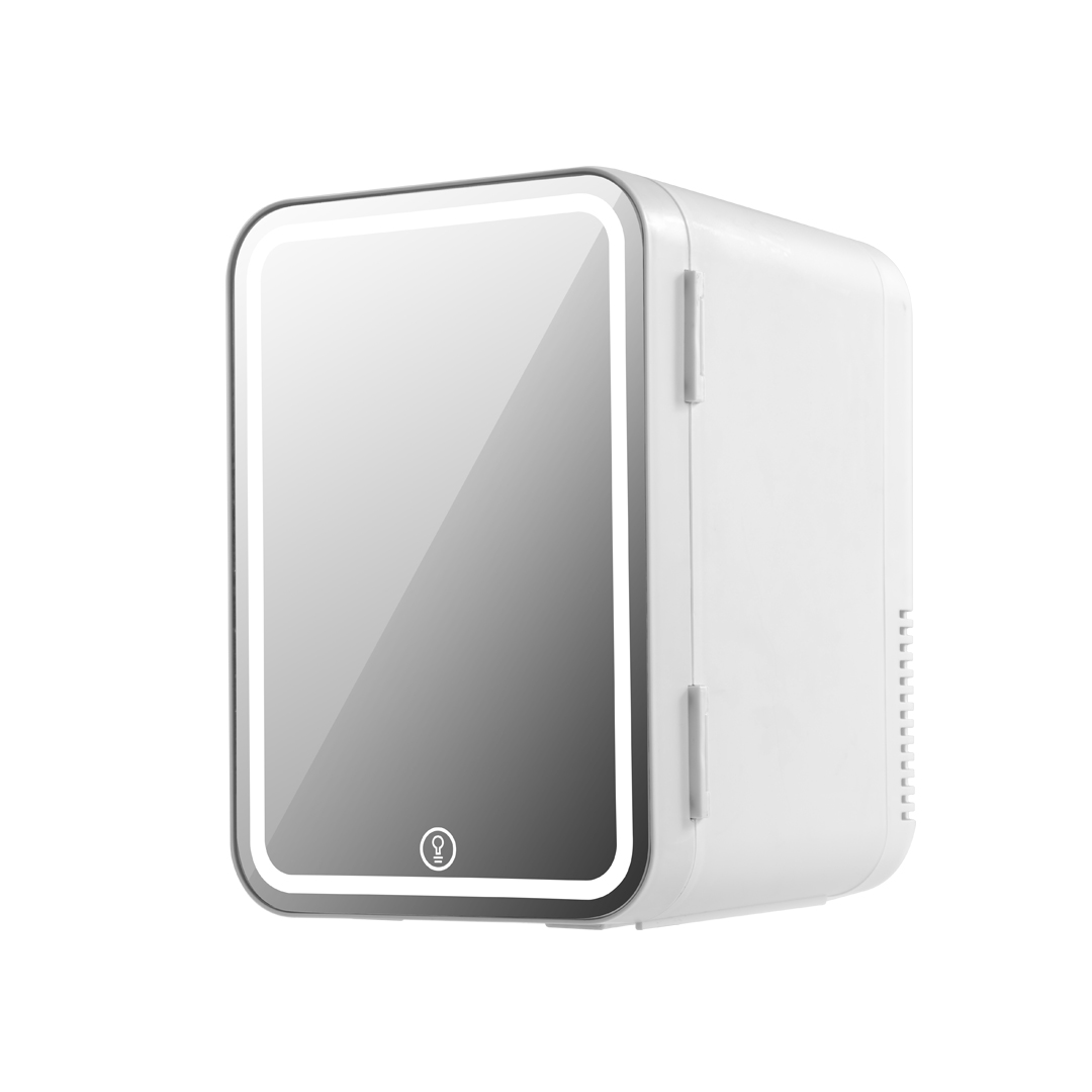 XO mini automobilinis šaldytuvas CZ015 baltas su veidrodiniu LED