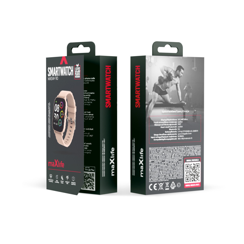 Maxlife smartwatch MXSW-110 powder rožinis