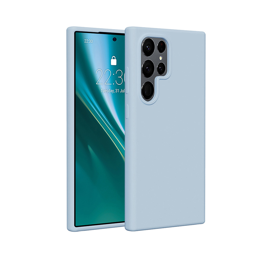 Etteri Silikoninis dėklas for Samsung Galaxy S25 Ultra šviesiai mėlynas