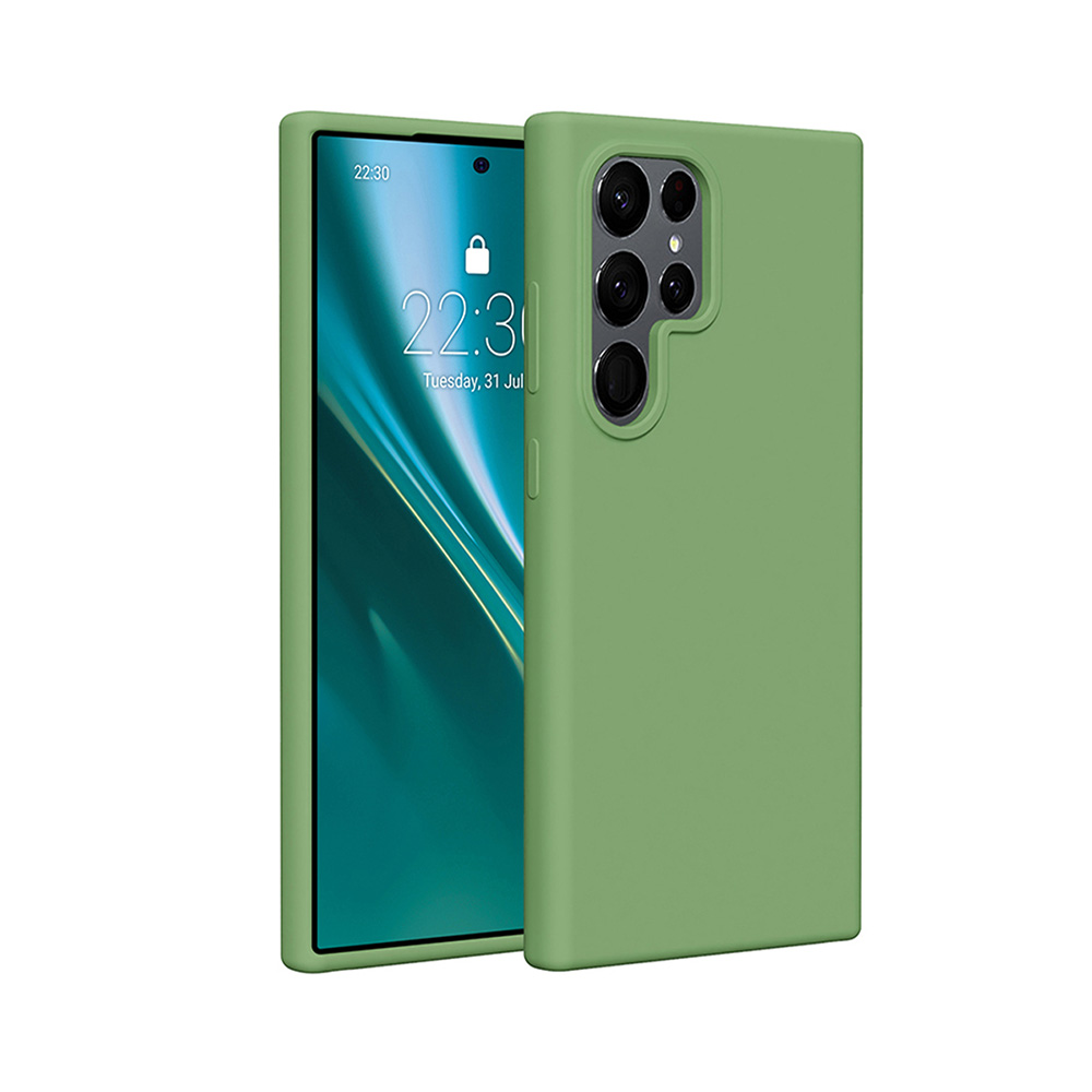 Etteri Silikoninis dėklas for Samsung Galaxy S25 Ultra šviesiai žalias