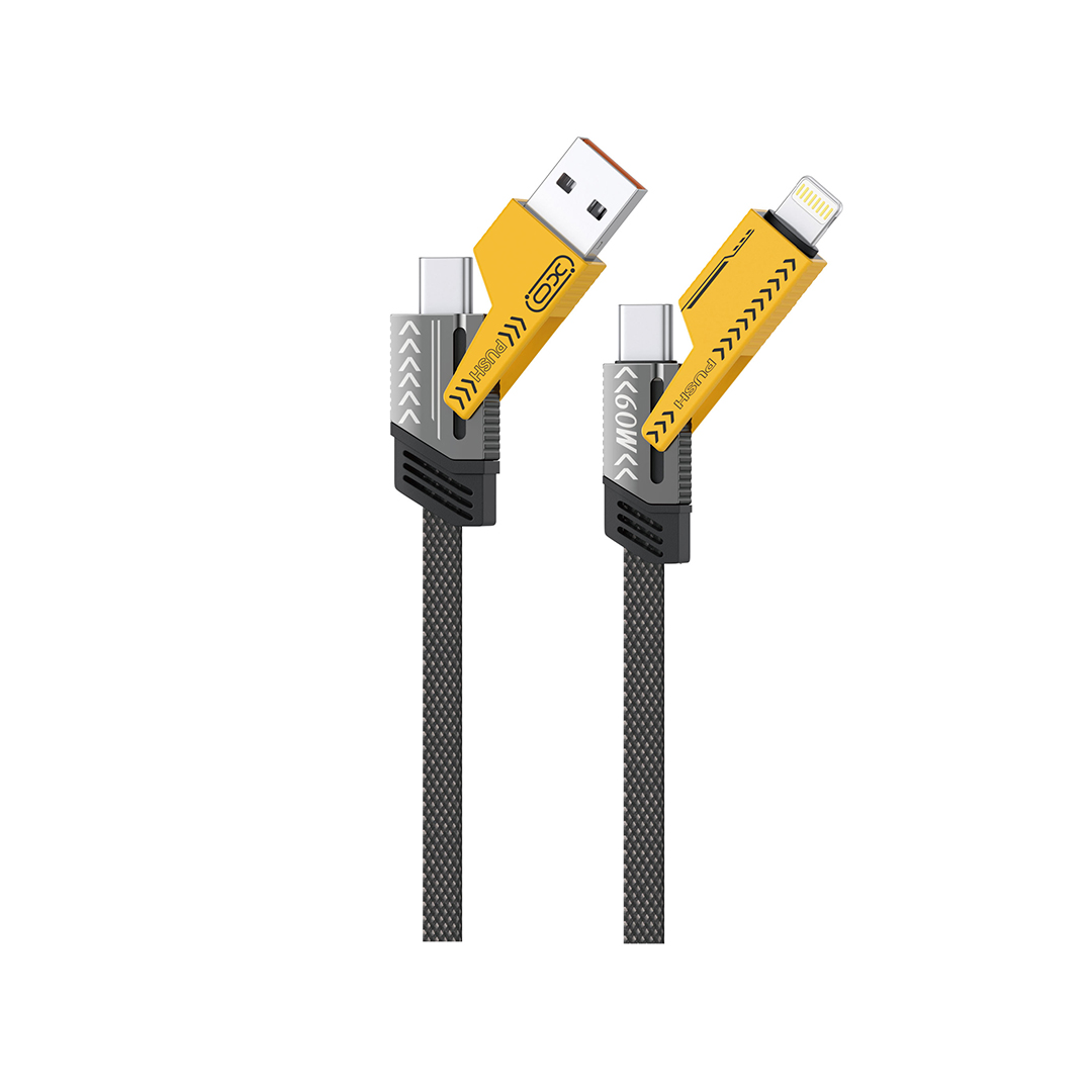 XO cabel NB283 4w1 USB-C - Lightning + USB - USB-C 60W 1,0 m ilgio