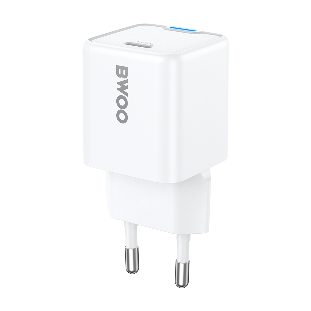 BWOO GaN PD wall įkroviklis 30W 1x USB-C port 1A baltas