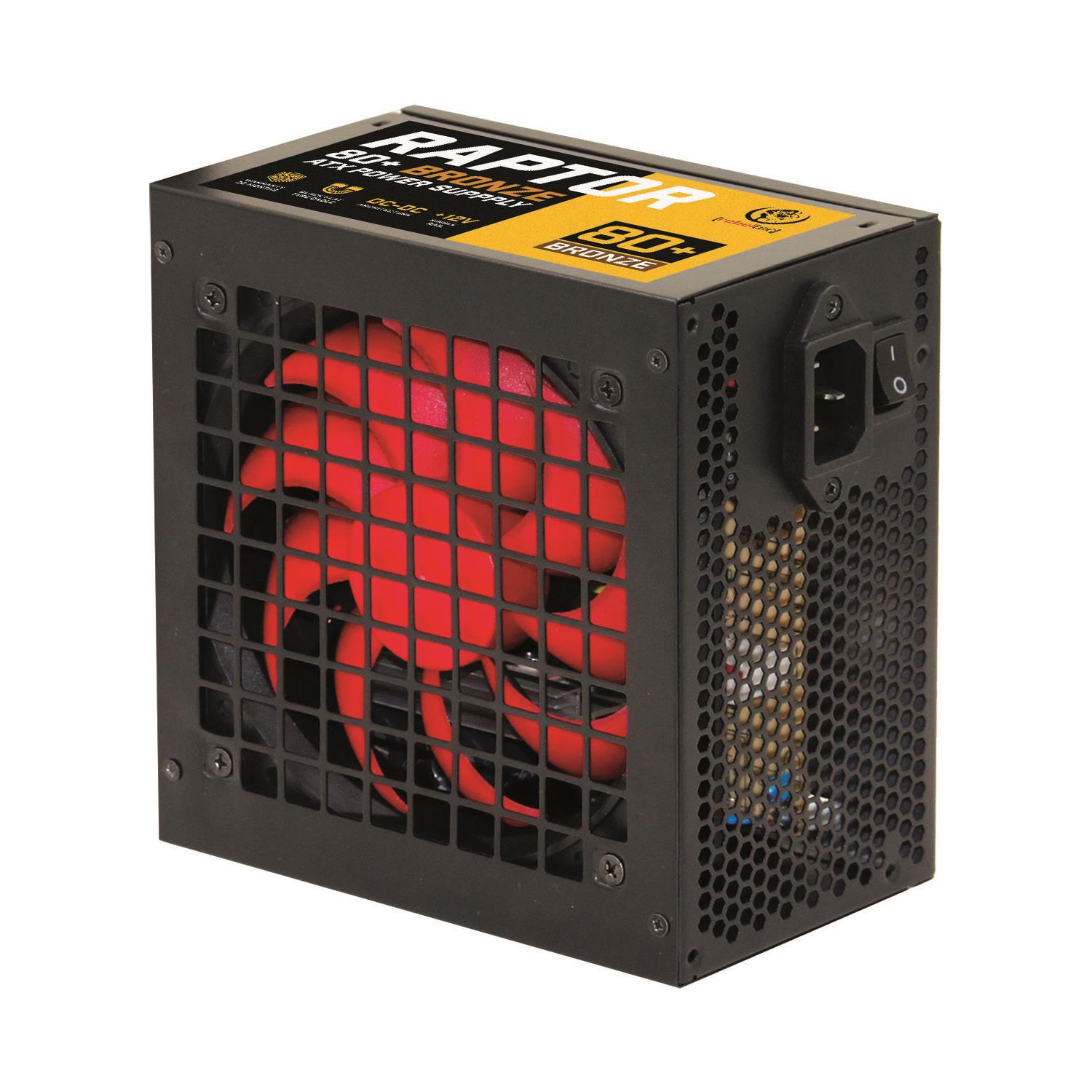 Rebeltec ATX Power Supply RAPTOR 500W 80+ Bronze, Single Rail, DC-DC