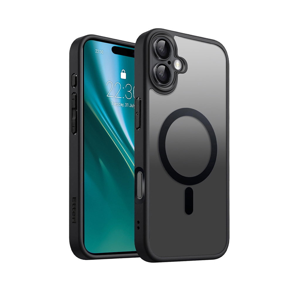 "Etteri Matt Mag" dėklas iPhone 16 6,1" juodas