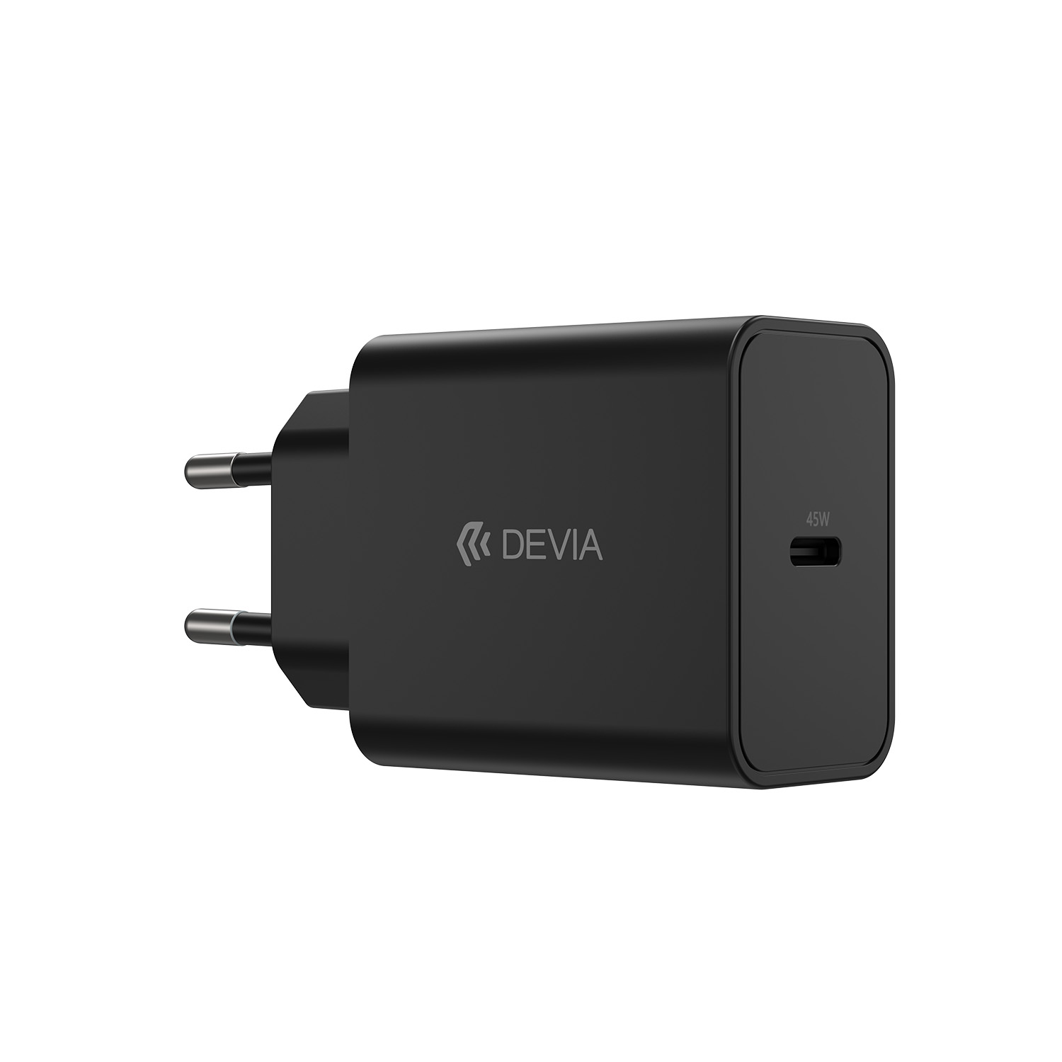 Devia wall įkroviklis Rocket PD 45W 1x USB-C baltas + laidas USB-C - USB-C