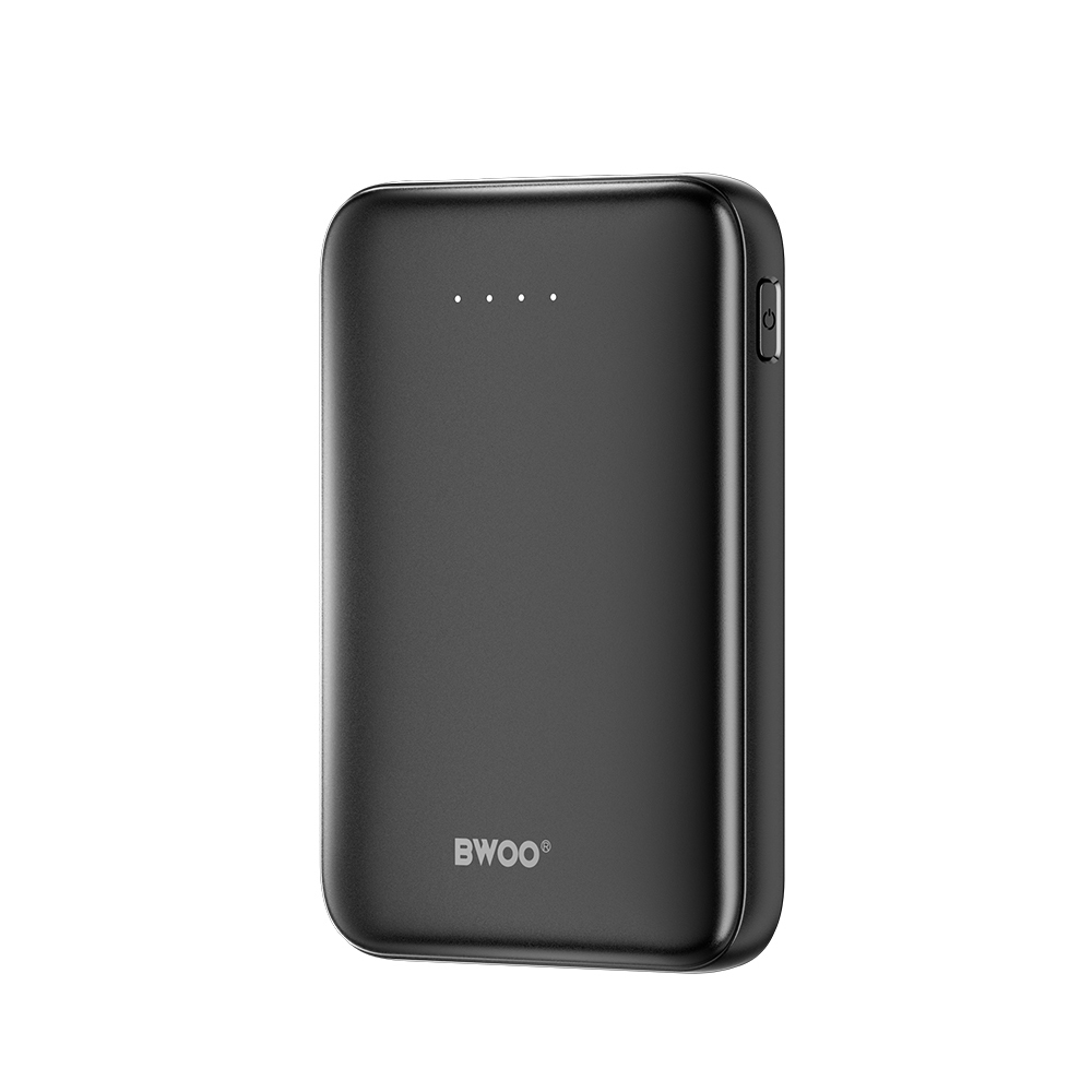BWOO išorinė baterija P72 QC 22.5W PD 20W 5000 mAh with 2 x USB-A ports 1 x USB-C port juodas