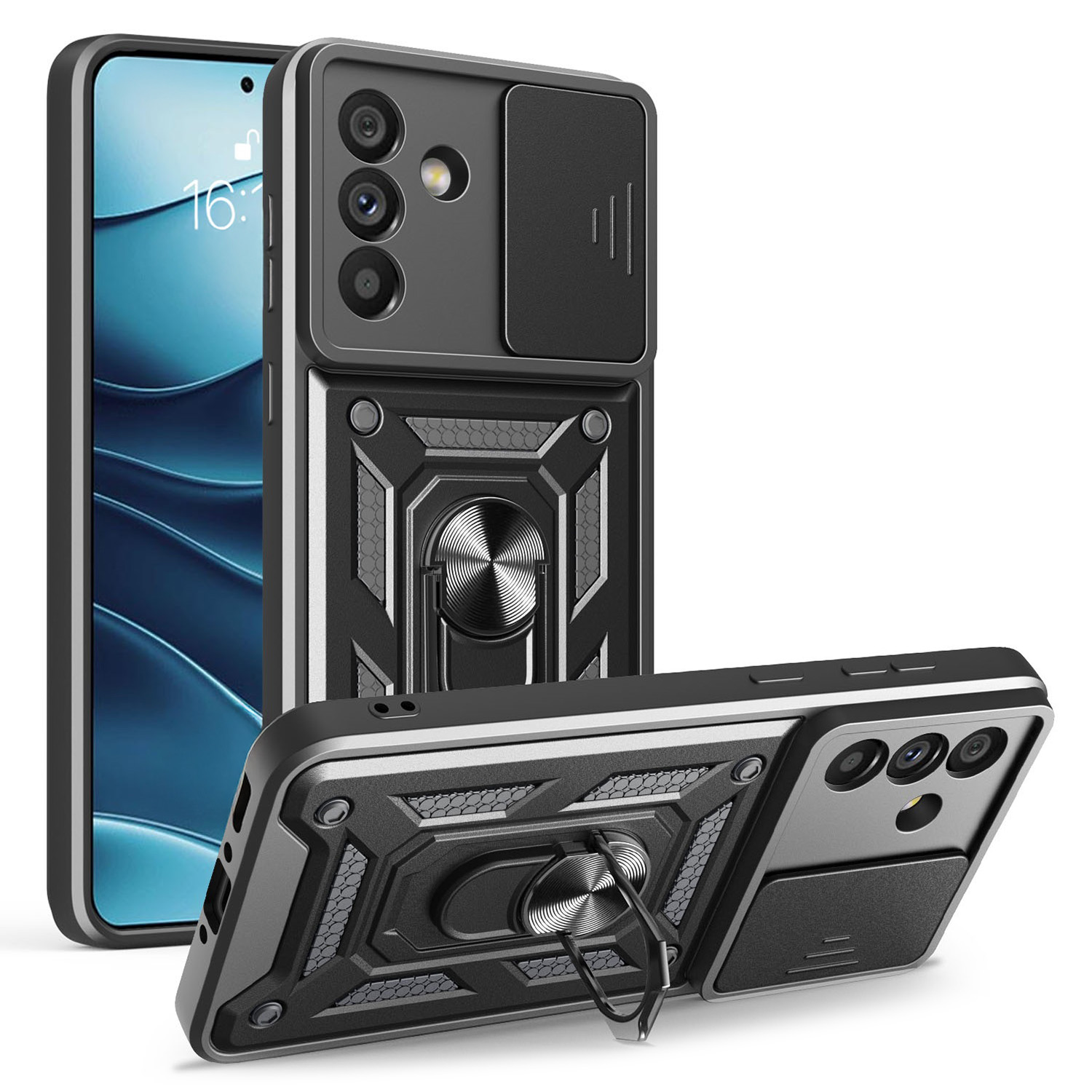 Defender Slide dėklas for Samsung Galaxy A56 5G juodas
