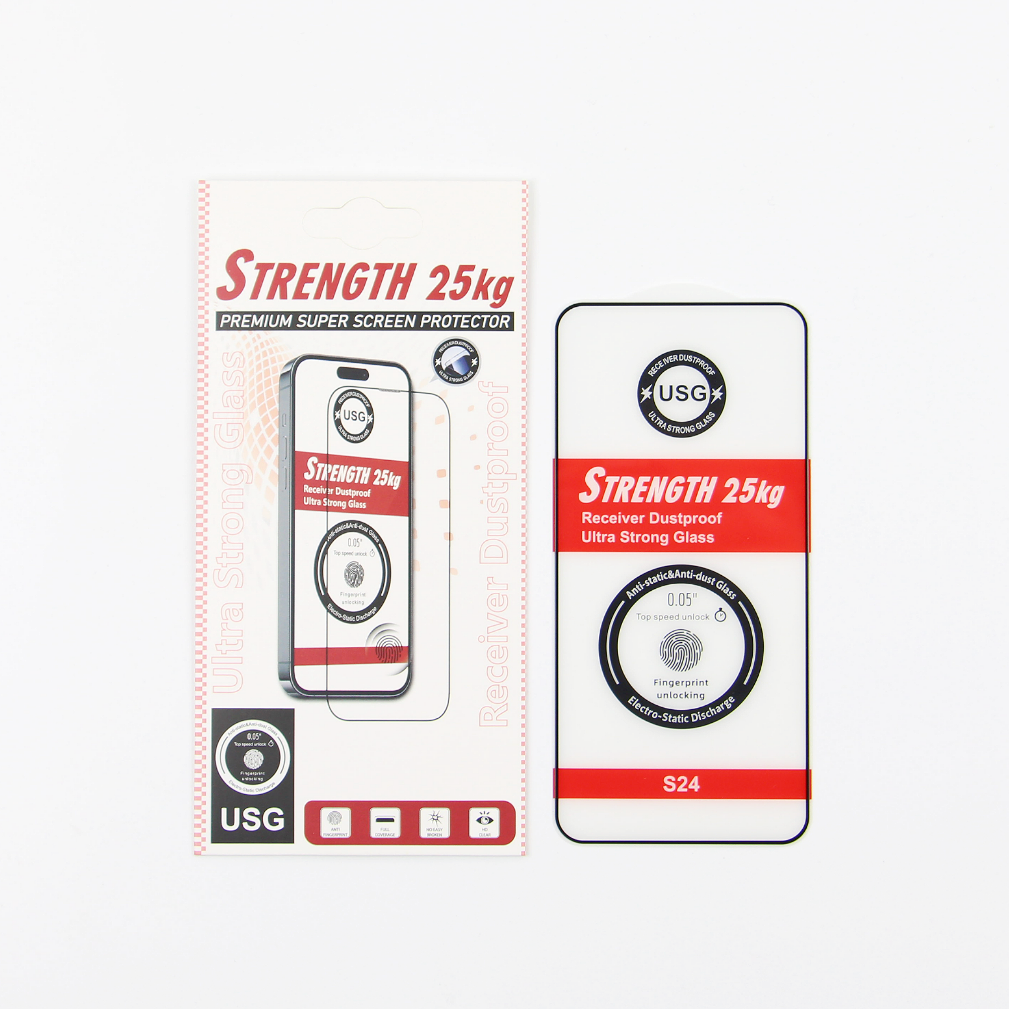 Tempered stiklas Ultra Strong 25KG for Samsung Galaxy S26 Ultra fingerprint-suderinamas