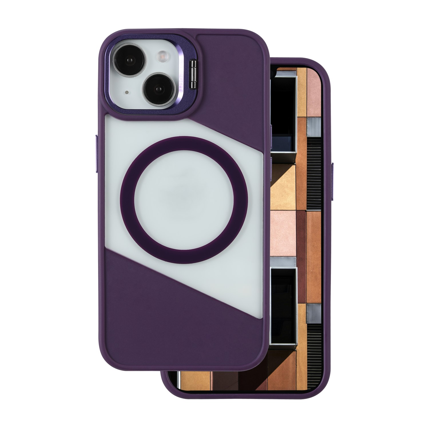 Fusion Mag dėklas for iPhone 13 6,1" violetinis