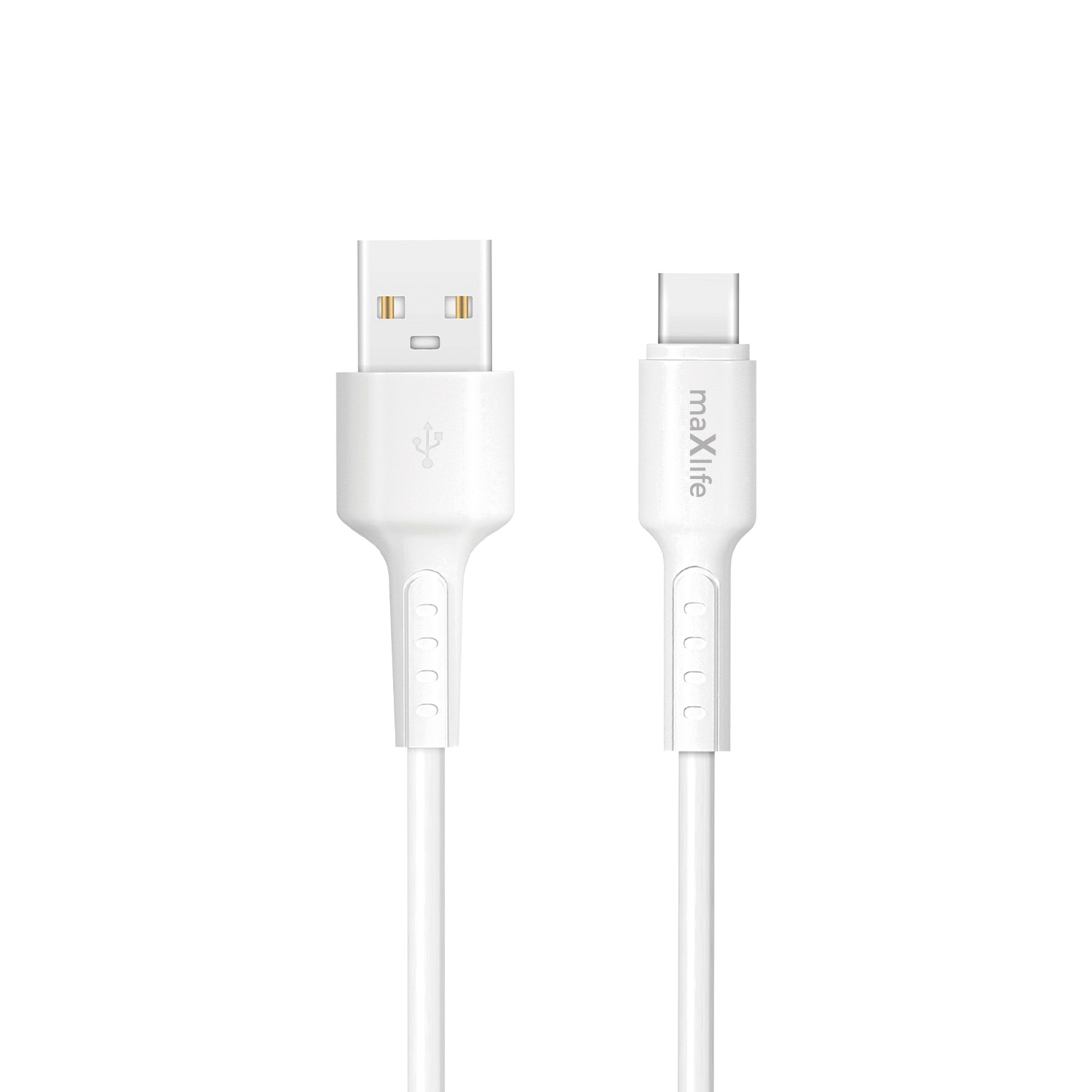"Maxlife MXUC-13" kabelis USB-A - USB-C 1,0 m 3,0A, baltas