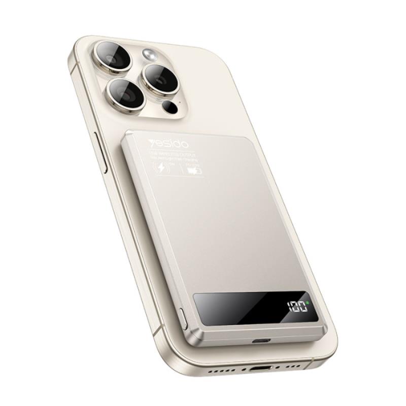 YESIDO POWERBANK YP66 5 000 mAh 20W USB-c + 15W MAGSAFE GOLD