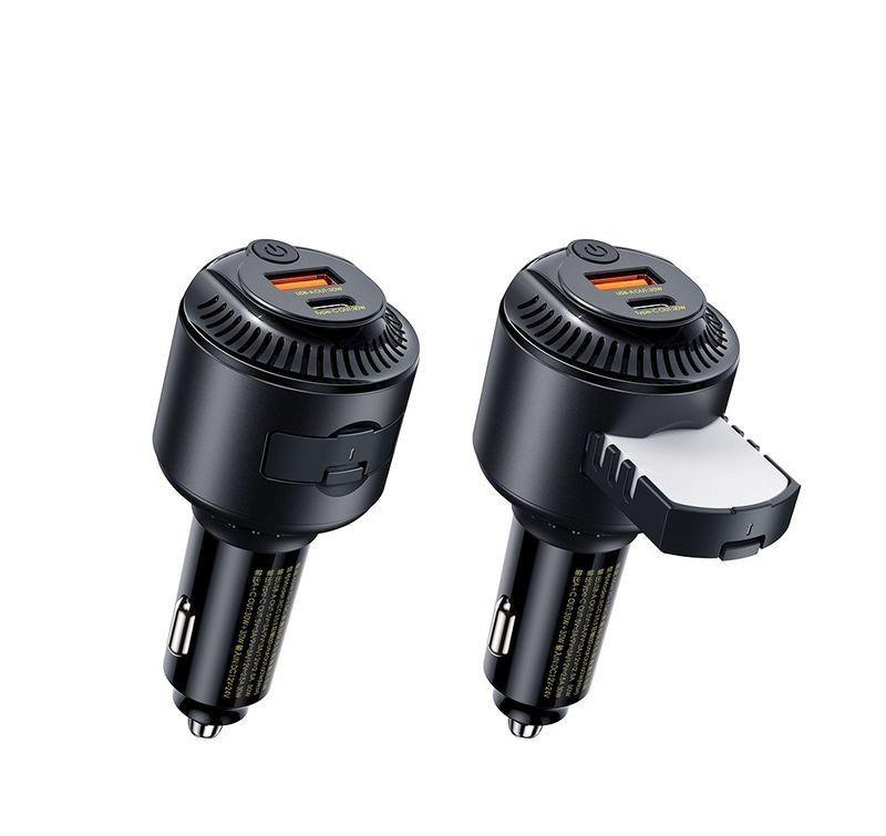 REMAX CAR ĮKROVIKLIS YATOY SERIES WITH SCENT 60W PD QC RCC353 1xUSB + 1XuSB-C juodas