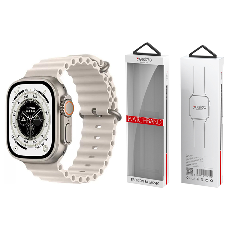 YESIDO WB21 APPLE WATCH SILIKONINIS DIRŽELIS 38/40/41 NUDE