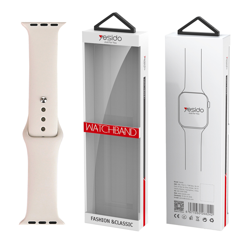 YESIDO WB44 SILIKONINIS DIRŽELIS FOR iWATCH L 42/44/45 (97+140) #45 STARLIGHT