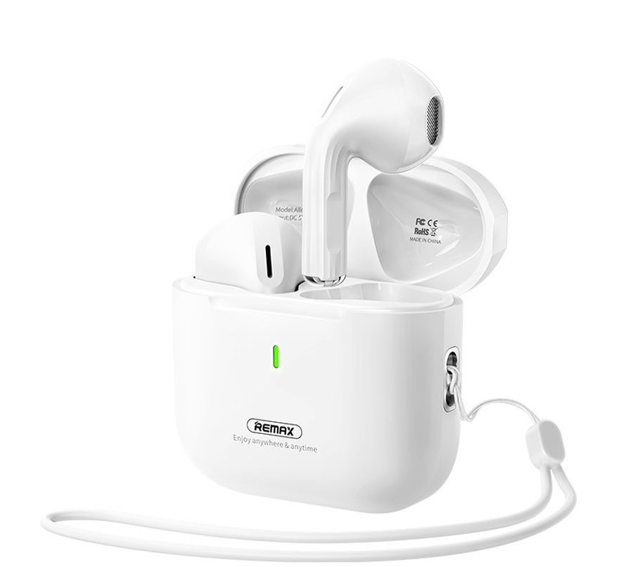 REMAX BLUETOOTH EARPHONES TWS W27 baltas BT 5.4