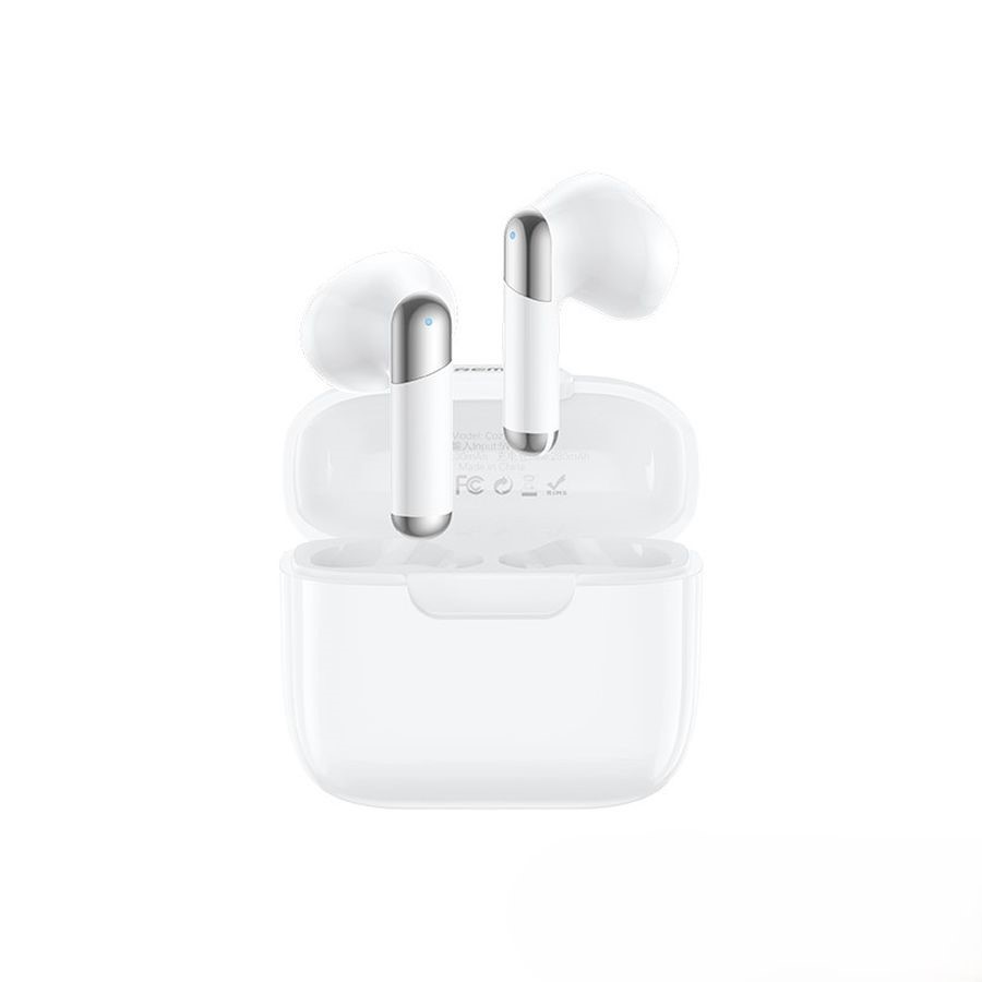 REMAX BLUETOOTH HEADPHONES TWS W37 baltas ENC BT 5.4