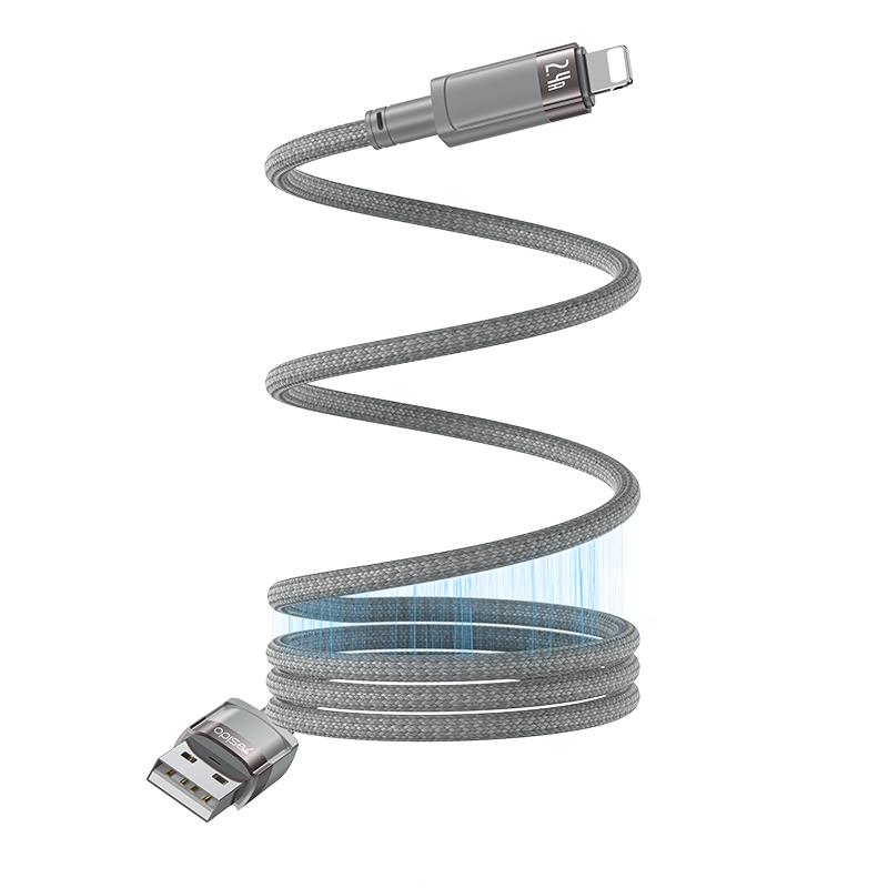 YESIDO MAGNETIC LAIDAS  CA174 12W USB/LIGHTNING 1M 2.4A GREY