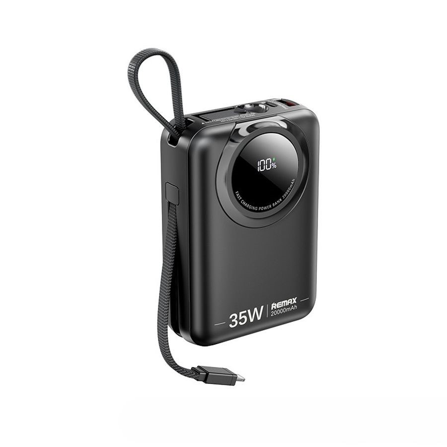 POWERBANK REMAX SCUBA SERIES 20000mAh RPP-73 35W WITH CABLES juodas