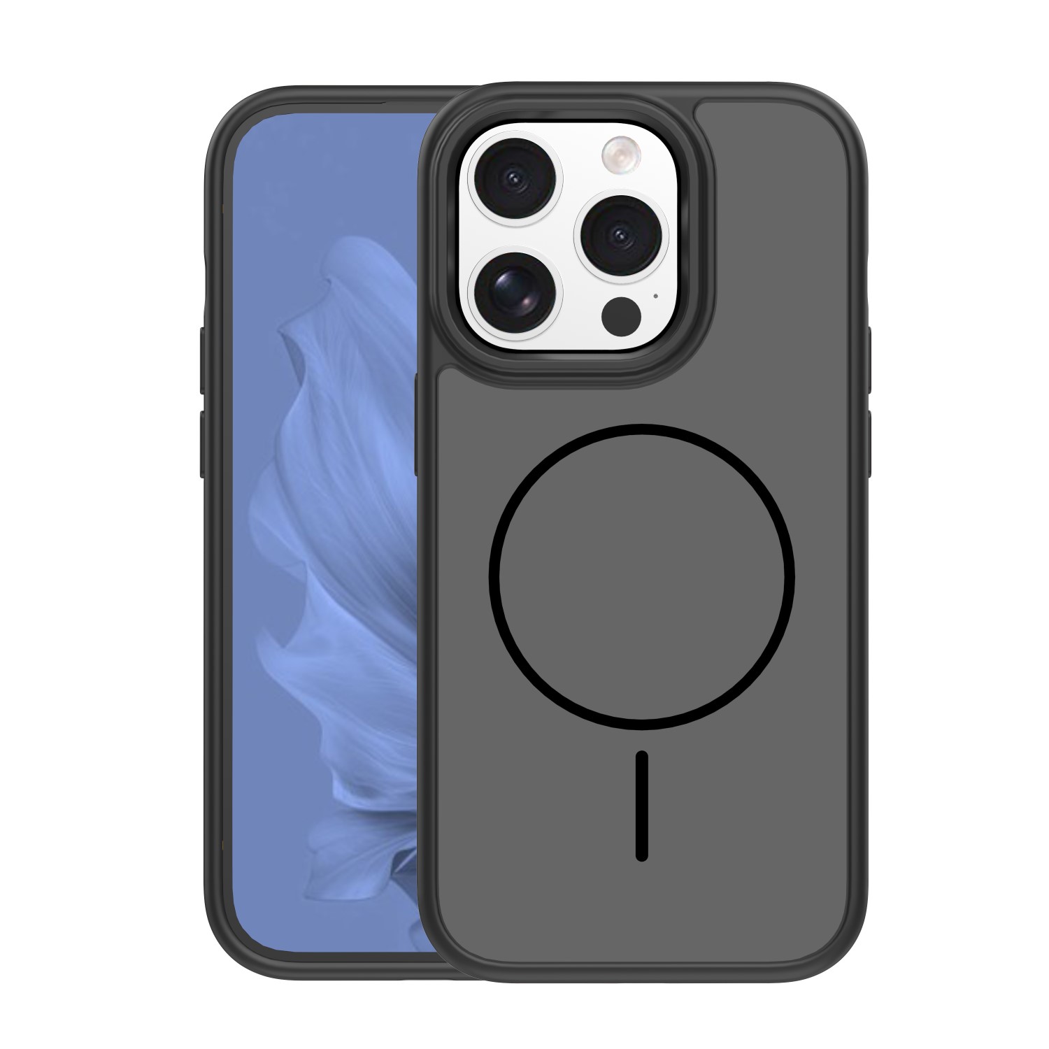 Frame Thin Mag dėklas for iPhone 15 Pro 6,1" juodas