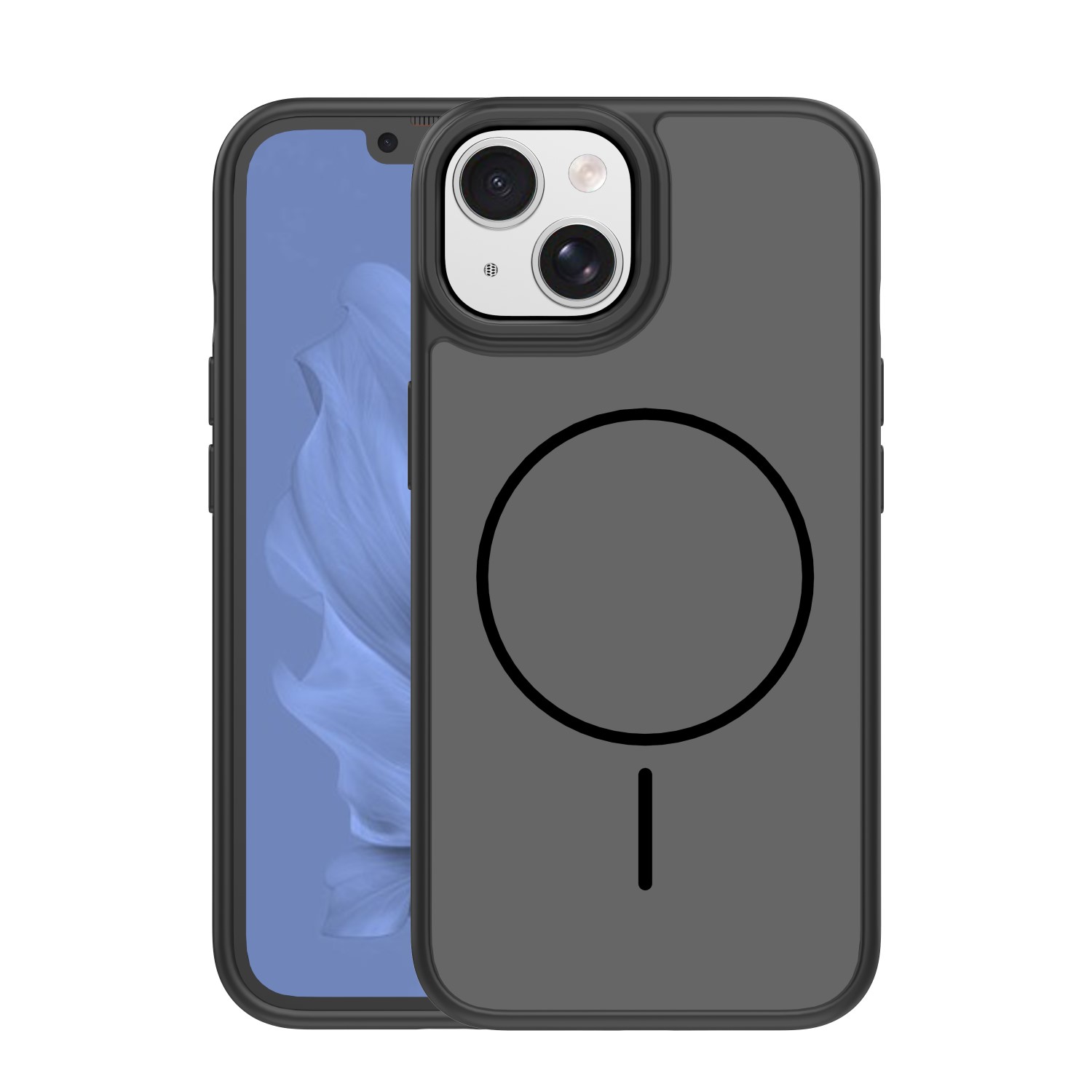 Frame Thin Mag dėklas for iPhone 15 6,1" juodas