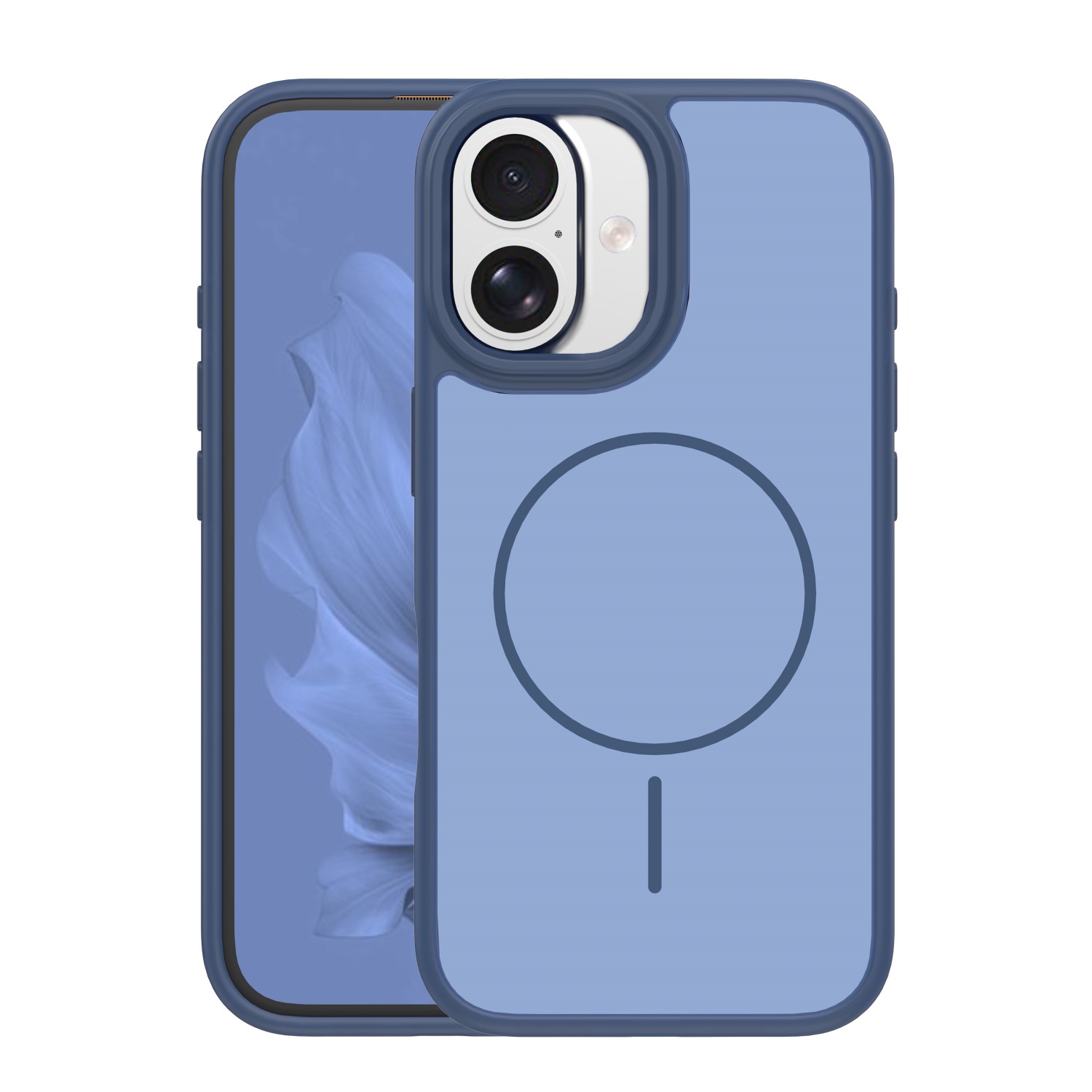 Frame Thin Mag dėklas for iPhone 17 6,3" tamsiai mėlynas