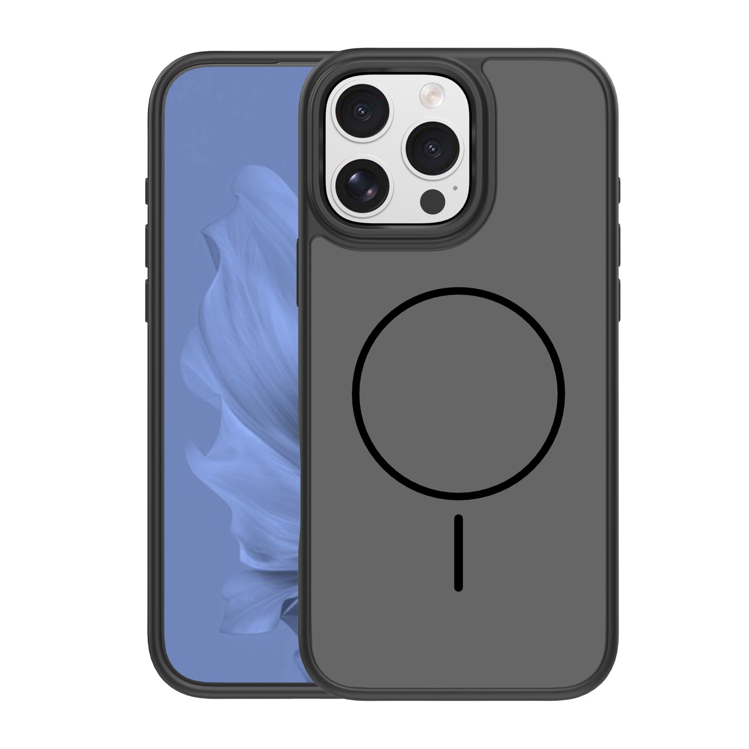 Frame Thin Mag dėklas for iPhone 16 Pro 6,3" juodas