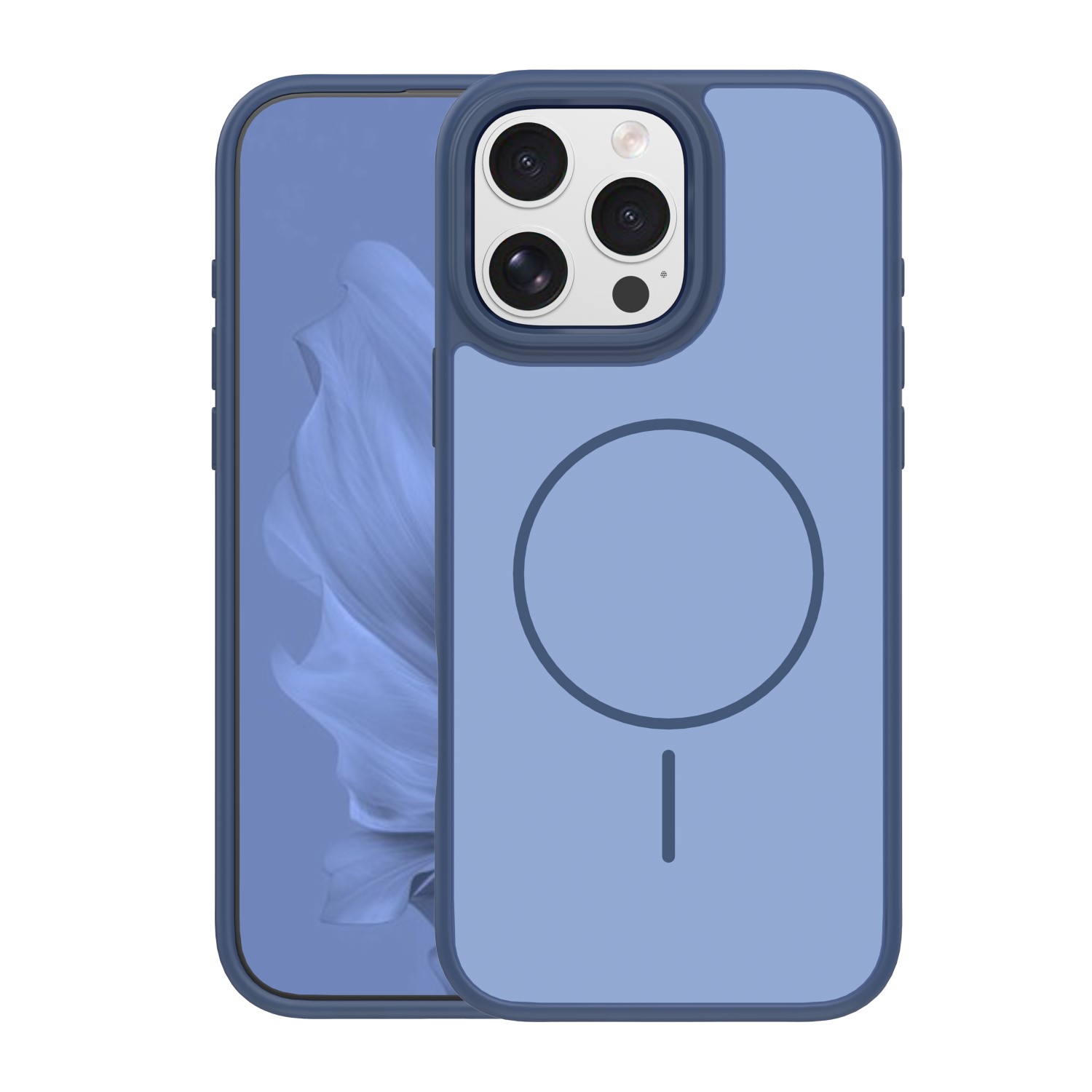 Frame Thin Mag dėklas for iPhone 16 Pro 6,3" tamsiai mėlynas