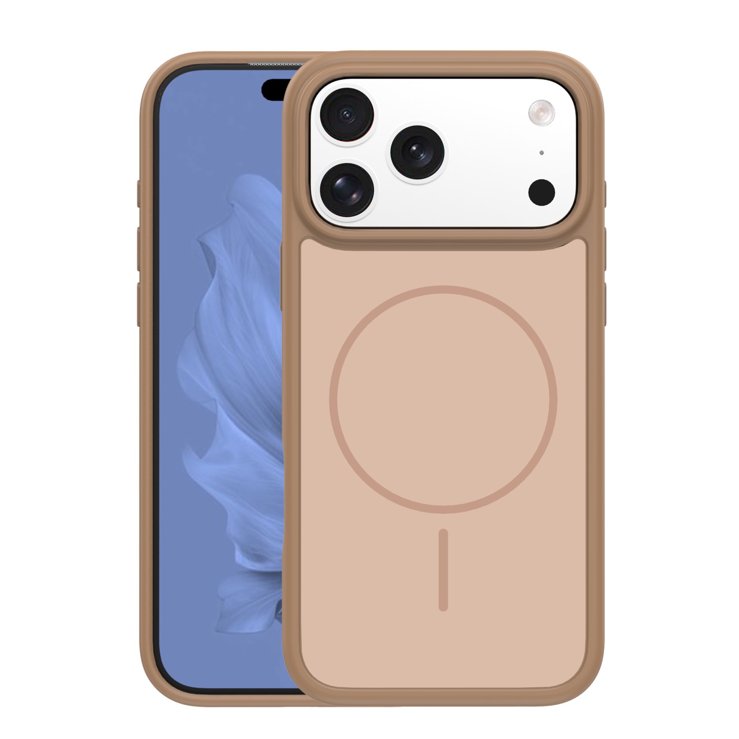 Frame Thin Mag dėklas for iPhone 17 Pro 6,3" rudas