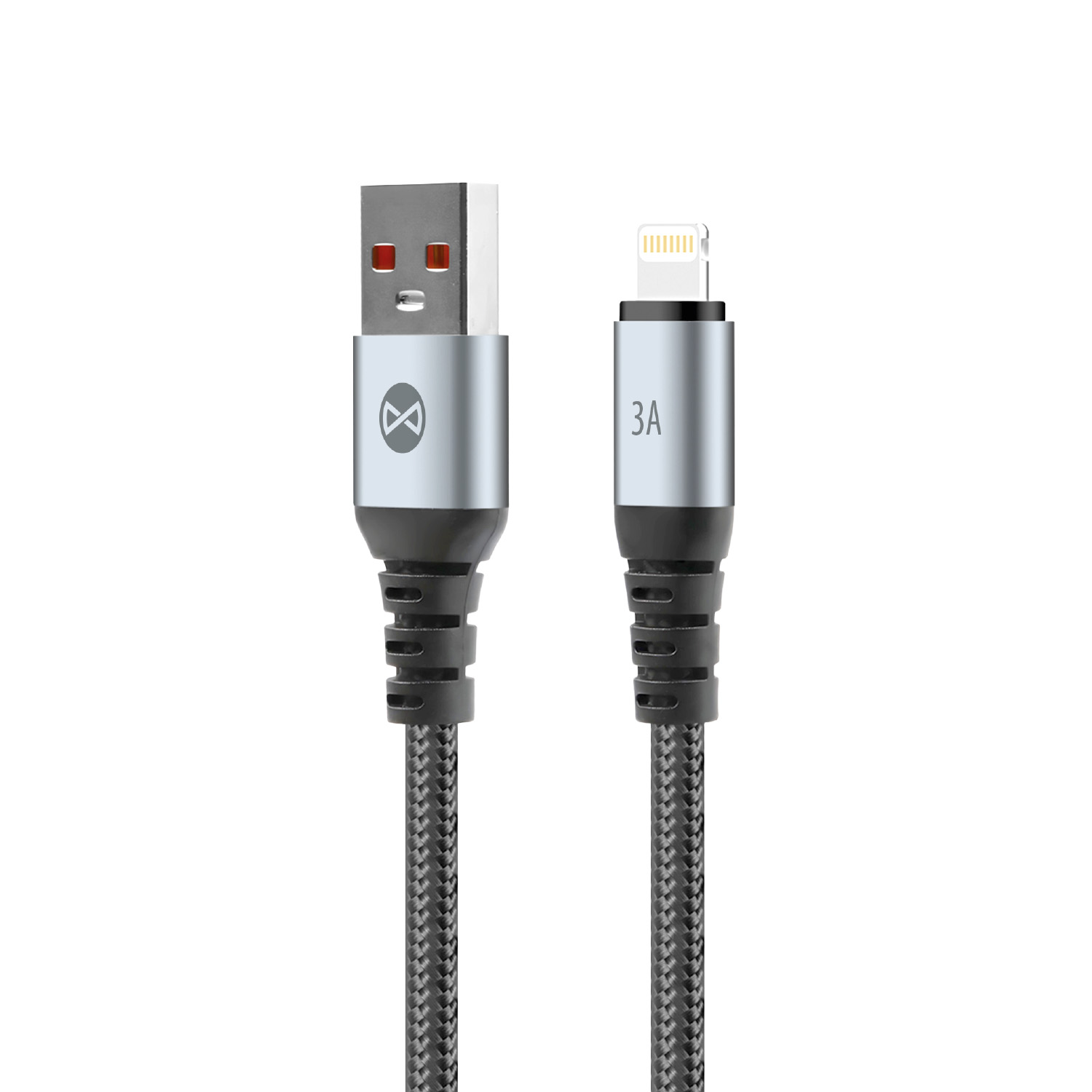 Forever Braix laidas USB - Lightning 1,0 m 3A juodas