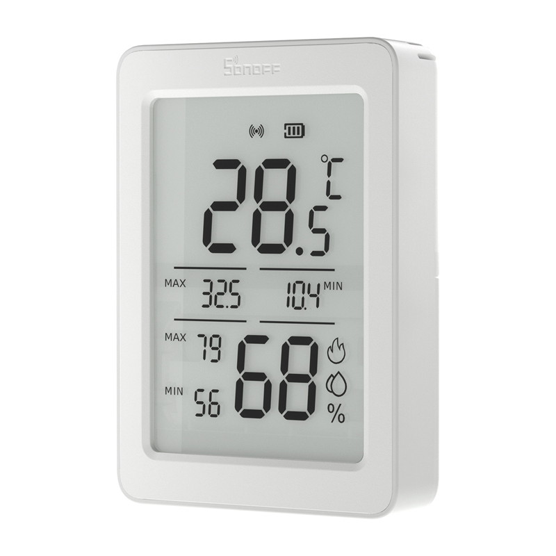 Sonoff AirGuard TH SNZB-02DR2 ZigBee LCD Temperature and Humidity Jutiklis