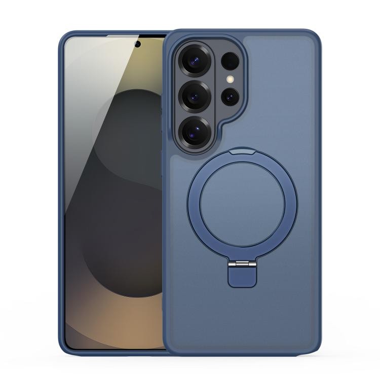 Dėklas Dux Ducis Yind Magnetic Stand Samsung S948 S26 Ultra tamsiai mėlynas