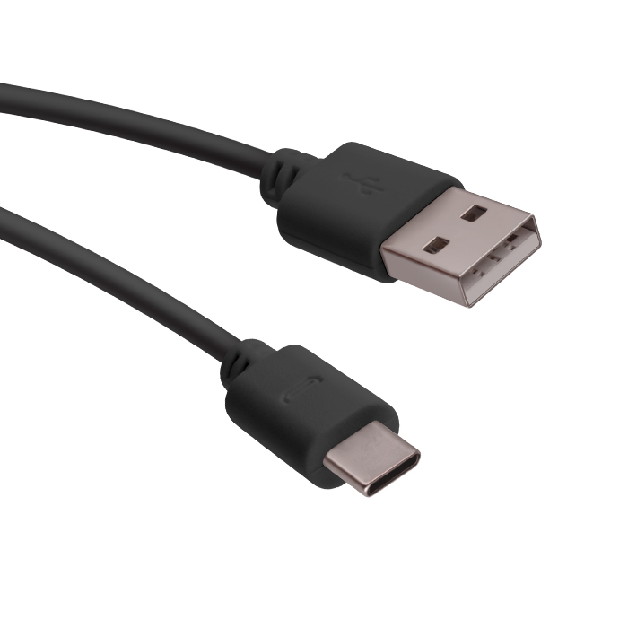 "Forever" kabelis USB - USB-C 1,0 m 1A juodas