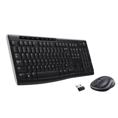 Belaidis set klaviatūra QWERTY + pelė Logitech MK270 juodas