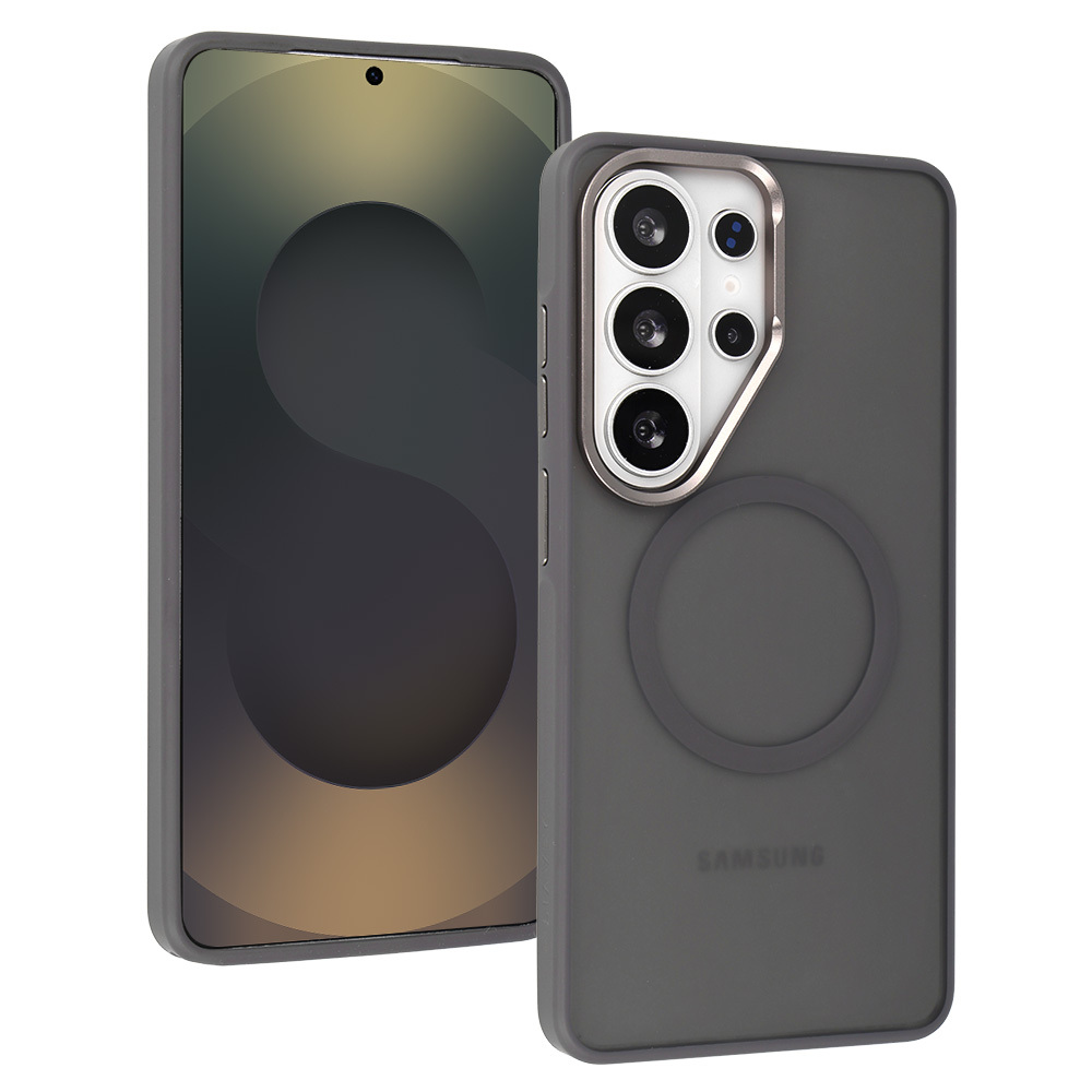 Liavec Soft Dėklas Metal Frame for Samsung Galaxy S26 Ultra pilkas