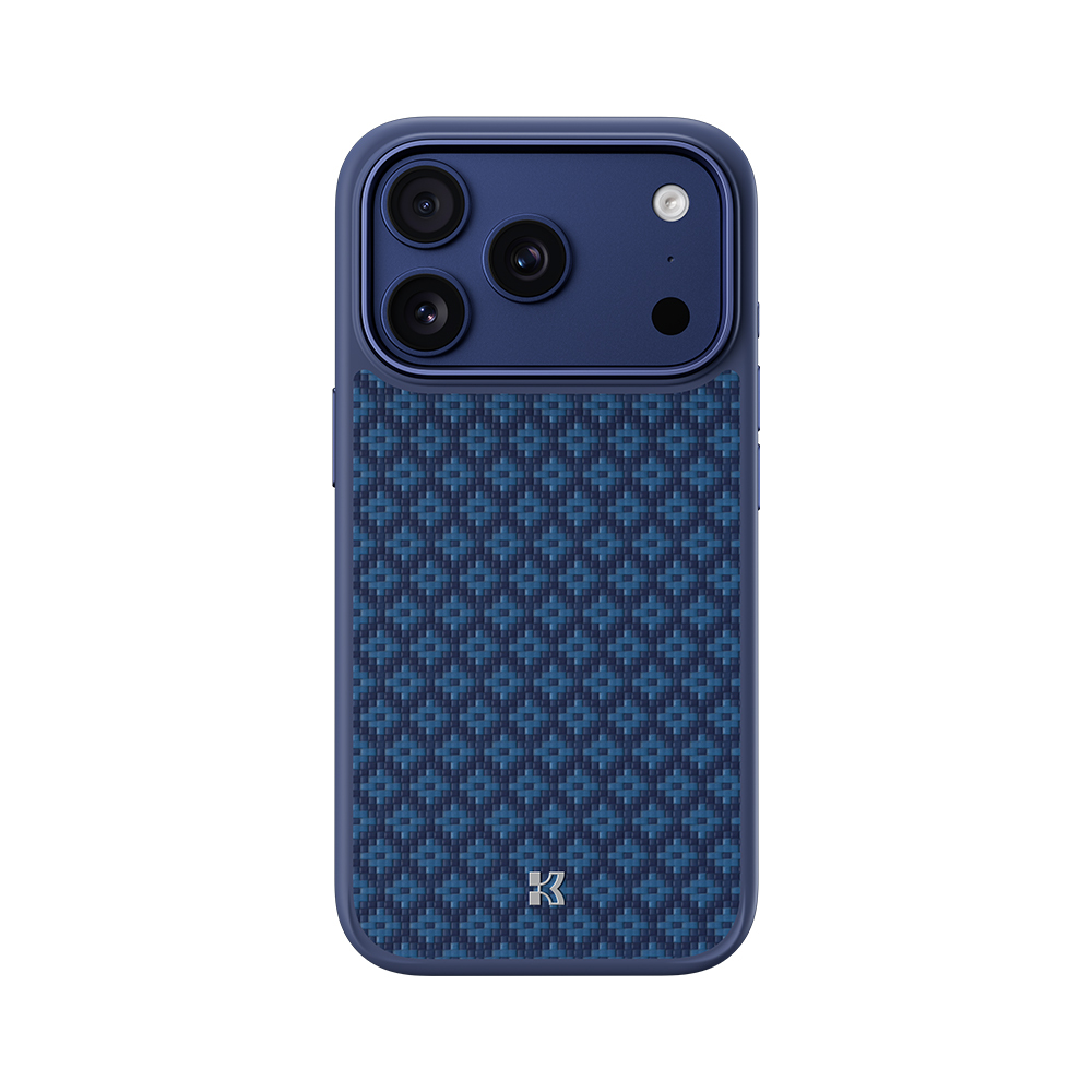 "Benks" magnetinis šarvas "Pro Armor Grid Kevlar Case Metal Frame 600D (YB70) for Iphone 17 Pro Max blue