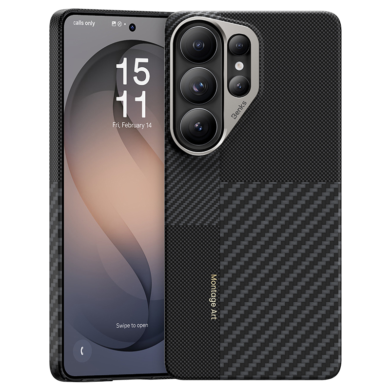 Benks Montage Magnetic Armor Air Kevlar Dėklas Metal Frame 600D+1500D (F050) for Samsung Galaxy S26 Ultra juodas