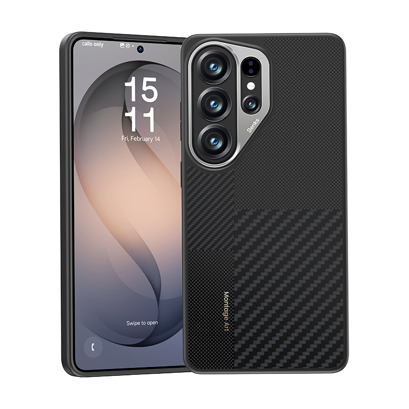 Benks Montage Magnetic Armor Pro Kevlar Dėklas Metal Frame 600D+1500D (L050) for Samsung Galaxy S26 Ultra juodas