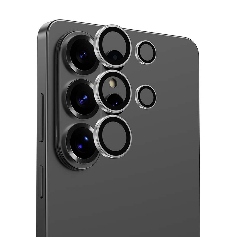 "Benks" grūdinto stiklo stiklas "Warrior Lens Protector" kameros apsauga, skirta "Samsung Galaxy S26 Ultra" (objektyvas 5 vnt.), sidabrinės spalvos