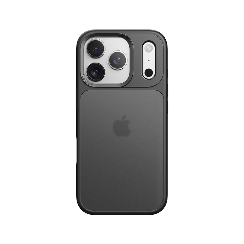 Rock Guard Touch Lens Protection Series Dėklas for Iphone 17 Pro Max skaidrus-juodas