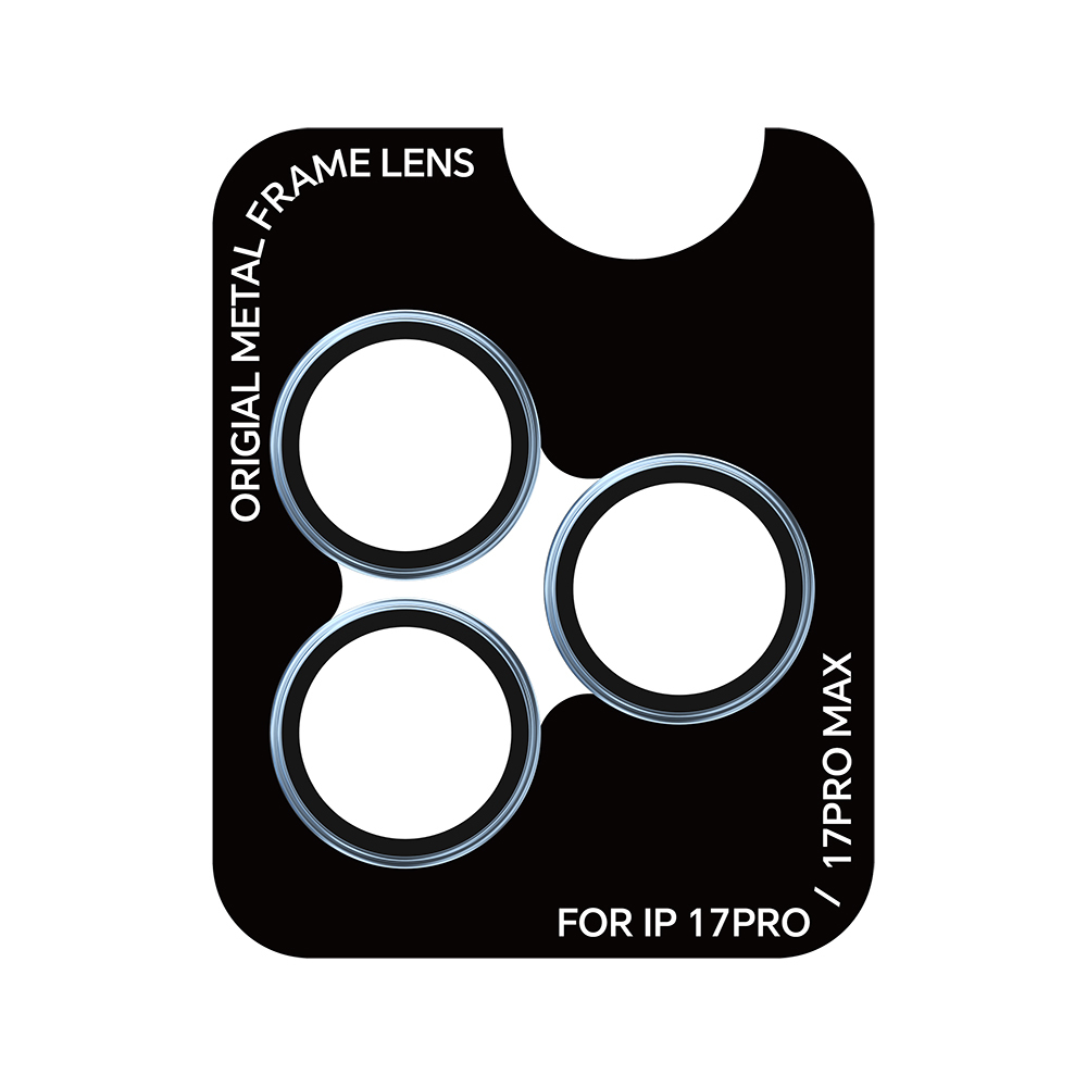 Rock Tempered stiklas Pure Series Camera Lens on camera for Iphone 17 Pro/17 Pro Max (lens 3 pieces) mėlynas