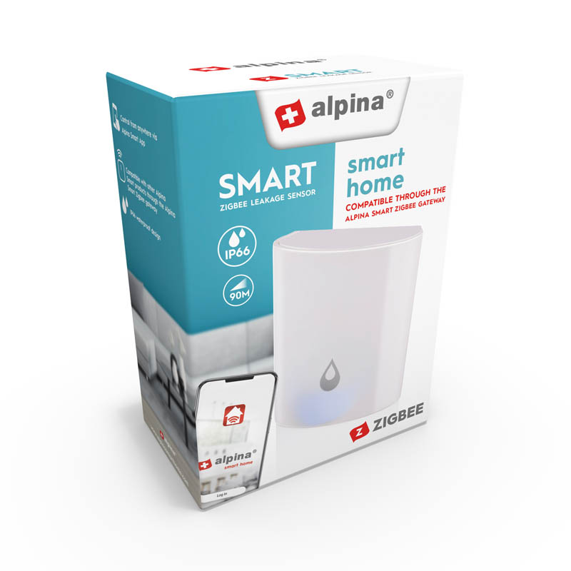Alpina Zigbee išmanusis vandens nuotėkio jutiklis