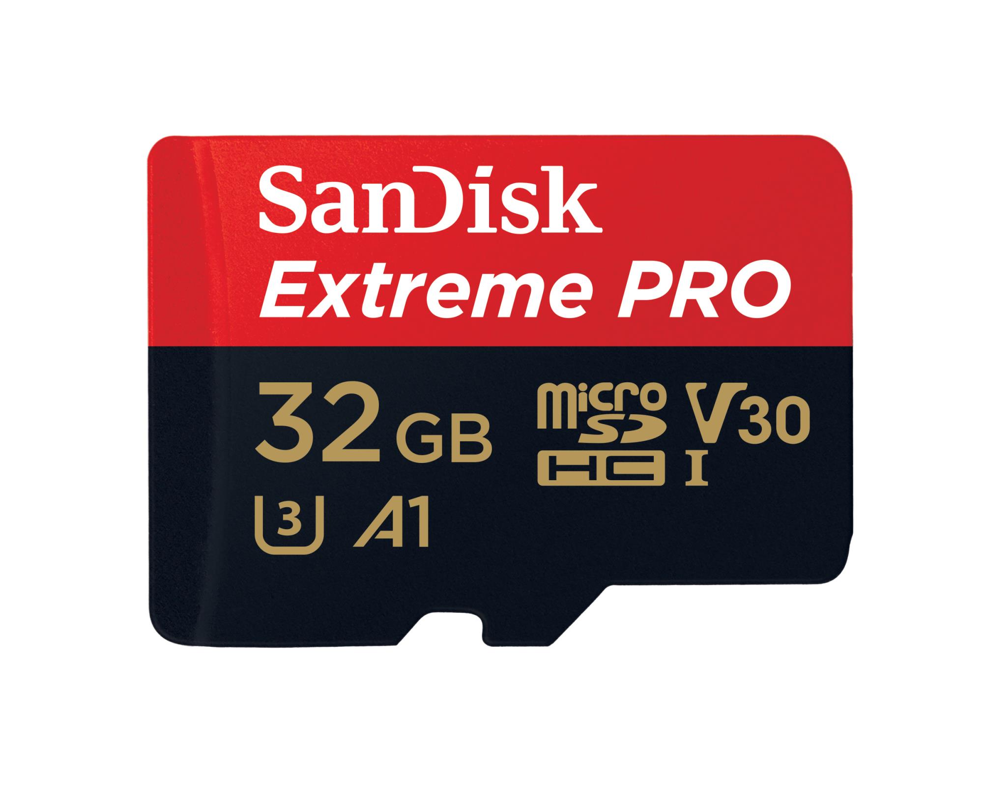 Sandisk Extreme Pro atminties kortelė 32 GB MicroSDHC Klasės 10 UHS-I